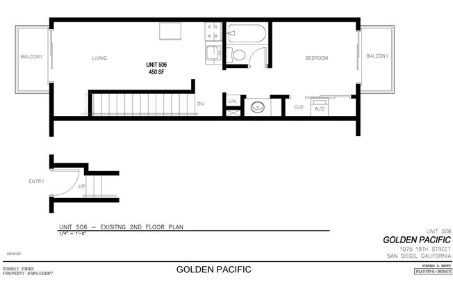 1 bed, 1 bath, 450 sqft, $2,300, Unit 506