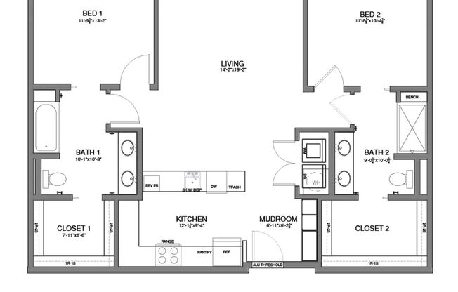 2 beds, 2 baths, 1,261 sqft, $3,049, Unit 236