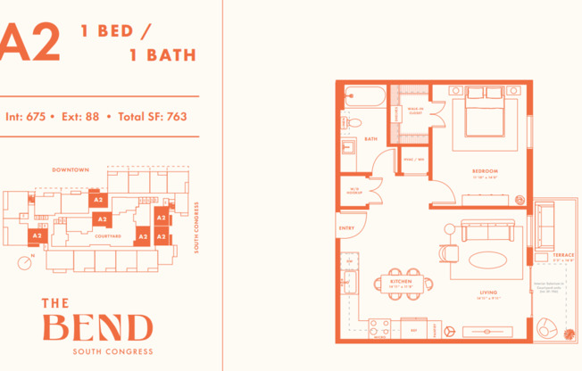 1 bed, 1 bath, 675 sqft, $1,945