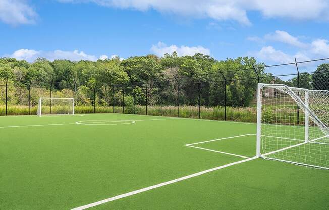 Community Soccer Field with Nets at Elevate on Parkway Apartments, Burnsville, MN, 55337 