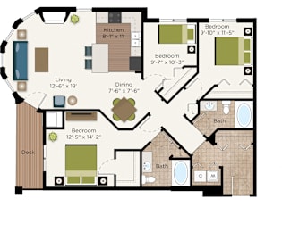 3 beds, 2 baths, 1,466 sqft, $2,292