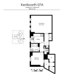 Studio, 1 bath, 707 sqft, $1,341