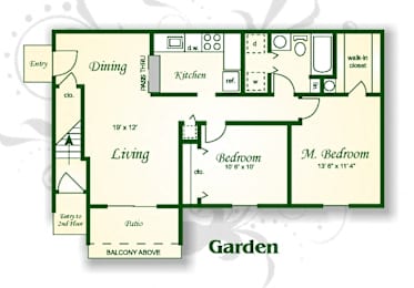 2 beds, 1 bath, 852 sqft, $1,650