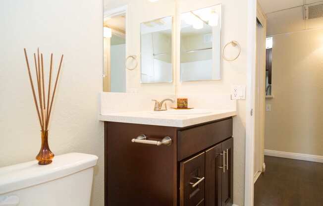 bathroom view of sink and medicine cabinet