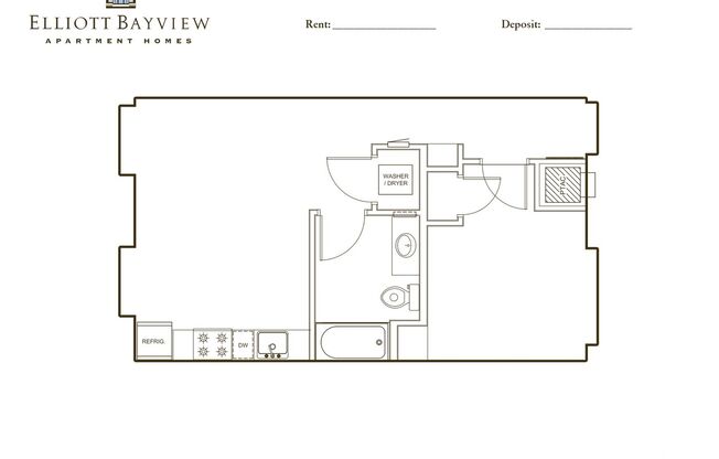 1 bed, 1 bath, 591 sqft, $1,695, Unit 6-E