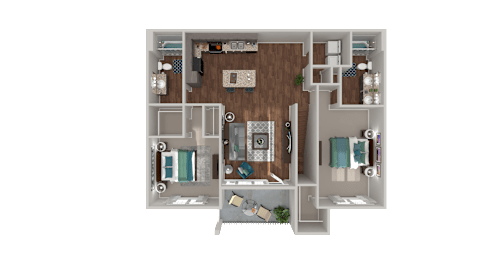 2 beds, 2 baths, 1,202 sqft, $1,760