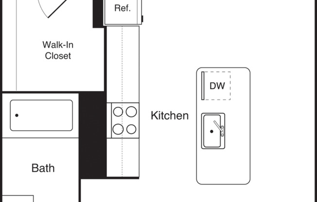 Studio, 1 bath, 683 sqft, $1,260, Unit 2215