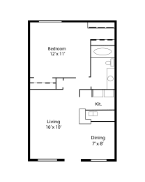 1 bed, 1 bath, 569 sqft, $880