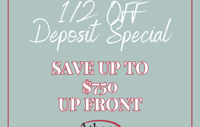 PRE-LEASING FOR AUGUST 2025! 1/2 OFF SECURITY DEPOSIT SPECIAL! Save $750 up front!