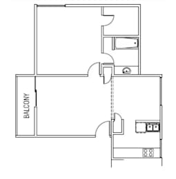 1 bed, 1 bath, 725 sqft, $2,350