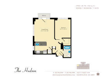 1 bed, 1 bath, 728 sqft, $3,285