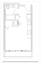 Studio, 1 bath, 388 sqft, $2,010