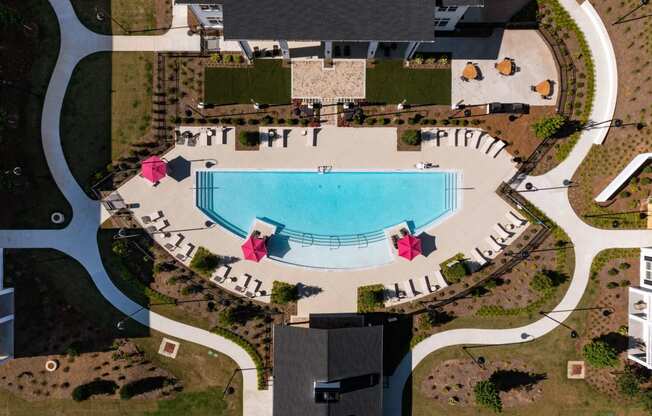 Drone Pool View at The Quincy Apartments, Acworth, GA