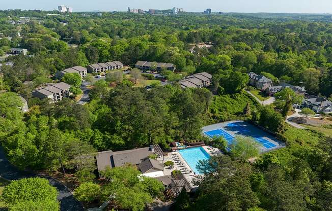 an aerial view of the property Wynnwood Vinings in Atlanta