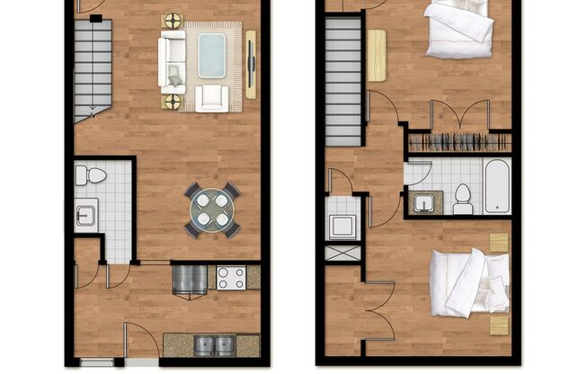 2 beds, 1.5 baths, 1,184 sqft, $1,300, Unit 7