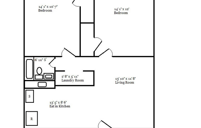 2 beds, 1 bath, 754 sqft, $1,245, Unit Unit B