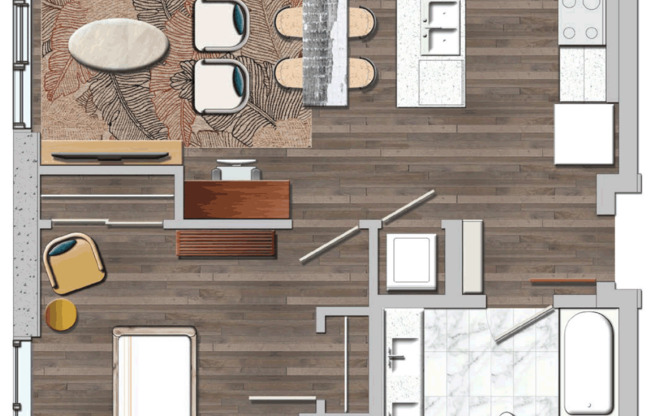 1 bed, 1 bath, 682 sqft, $2,500, Unit 229