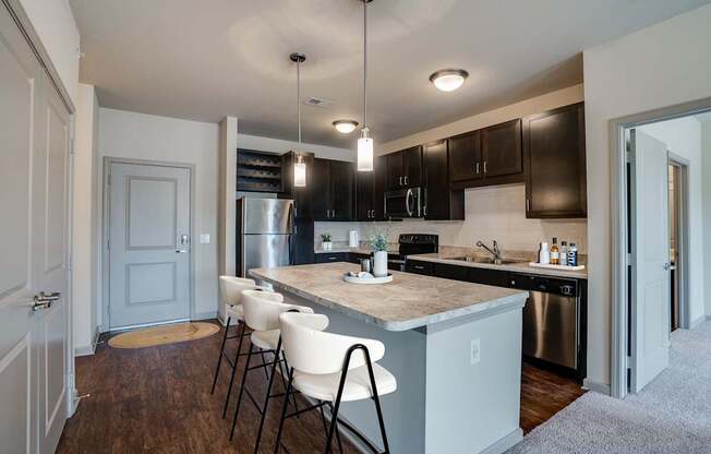 Fully Equipped Kitchen with Stainless Steel Appliances