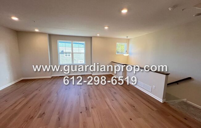 New Construction Townhouse Available Now, Huge Open Floor Plan, Lower Family Room, Balcony & Walkout