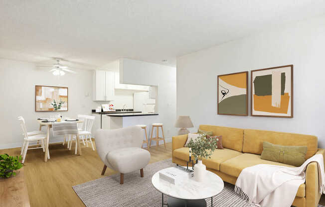Living Room with Hard Surface Flooring