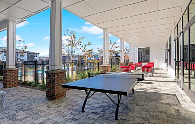 enjoy a game of ping pong on our covered patio