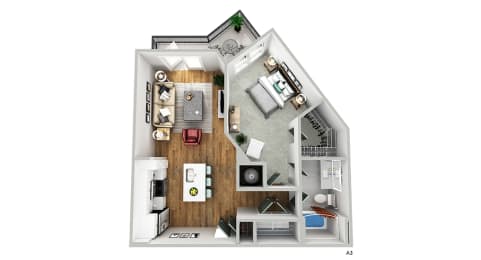 1 bed, 1 bath, 775 sqft, $1,604