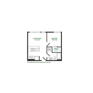 1 bed, 1 bath, 525 sqft, $2,089