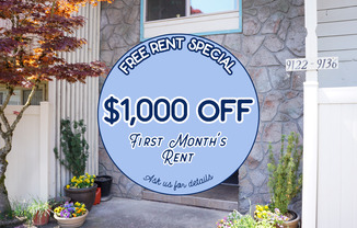 Garden-Level 2 Bed 2 Bath with Large Patio, Parking, & W/D Hookups