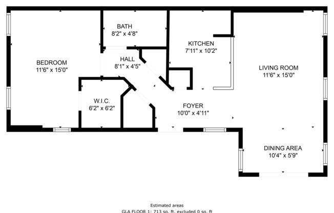 1 bed, 1 bath, 828 sqft, $1,395, Unit Unit 3