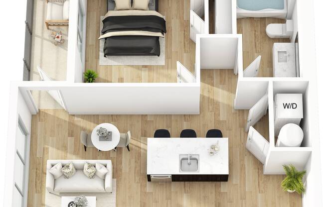 1 bed, 1 bath, 610 sqft, $1,457