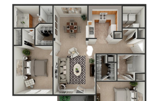 2 beds, 2 baths, 1,033 sqft, $1,509, Unit 12-12207