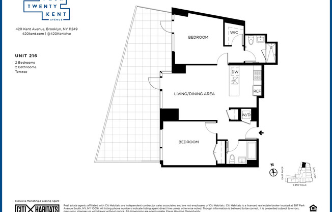 2 beds, 2 baths, $7,650, Unit 216T