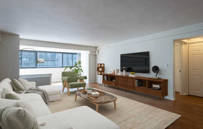 Living Room with Hard Surface Flooring