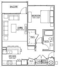 1 bed, 1 bath, 873 sqft, $1,595