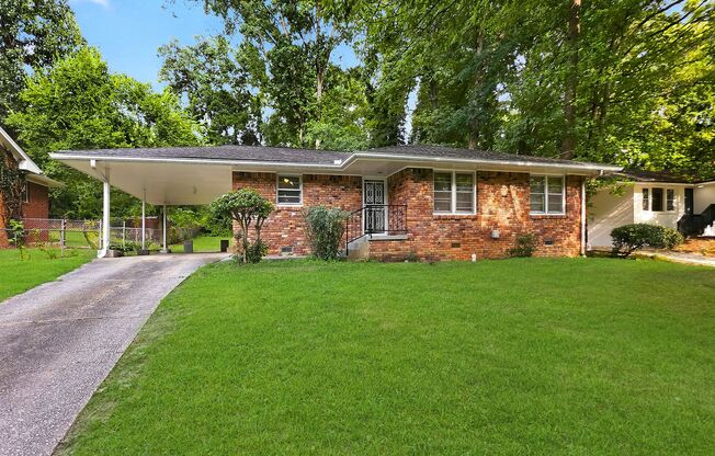 Updated Ranch Home with Hardwood Floors & Large Yard Near Downtown Atlanta
