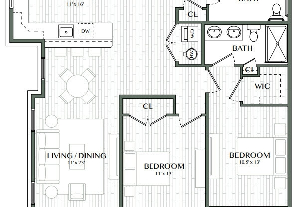 2 beds, 1 bath, 1,235 sqft, $3,100