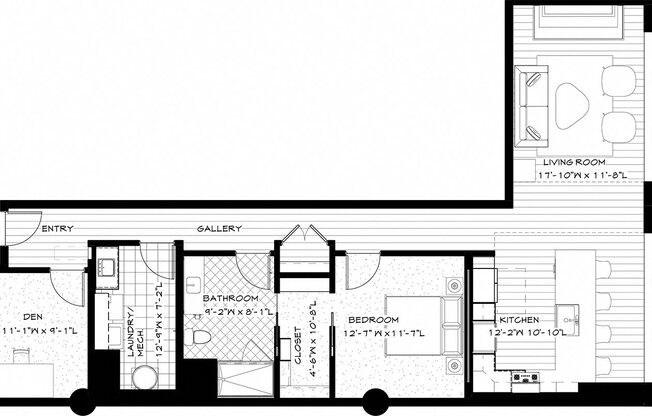 1 bed, 1 bath, 1,210 sqft, $2,056
