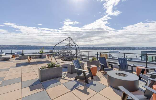 a view of the roof deck at Marina Square, Bremerton, Washington 98337