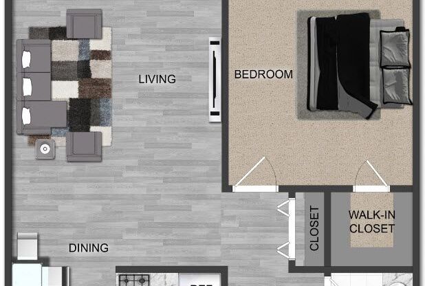 1 bed, 1 bath, 728 sqft, $1,300