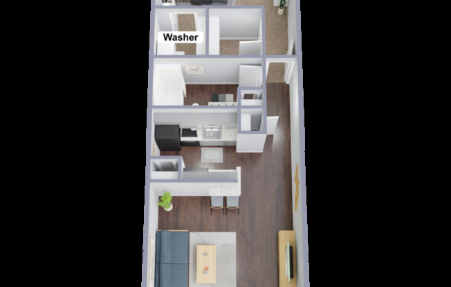 1 bed, 1 bath, 670 sqft, $1,069