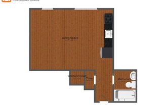 Studio, 1 bath, 298 sqft, $815, Unit 210