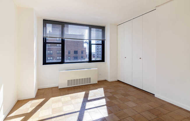 Bedroom with Parquet Flooring