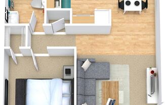 1 bed, 1 bath, 530 sqft, $885, Unit 30D