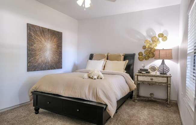 spacious bedroom at Stoneleigh on Spring Creek apartments