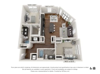 2 beds, 2 baths, 1,165 sqft, $2,159