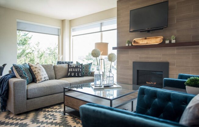 Living Room at Union West Apartments in Lakewood, CO
