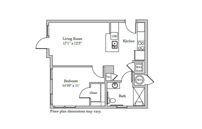 1 bed, 1 bath, 680 sqft, $2,110, Unit 4-421