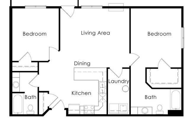 2 beds, 2 baths, 1,092 sqft, $1,135, Unit 1315-204