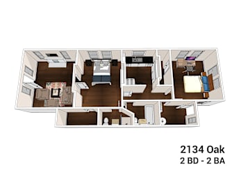 2 beds, 2 baths, $2,150