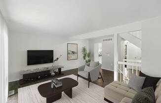 Modern Living Room at The Village of Hyde Park, Michigan, 48207